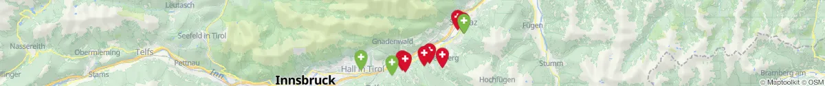 Map view for Pharmacies emergency services nearby Terfens (Schwaz, Tirol)